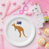 vlag van kangaroo australia papieren bordje (Feest)
