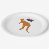vlag van kangaroo australia papieren bordje (Gekanteld)