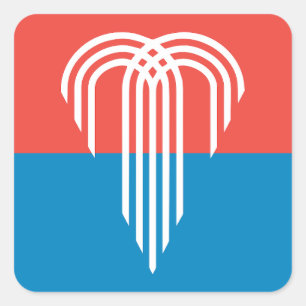 Vlag van Kansas City, Missouri Vierkante Sticker