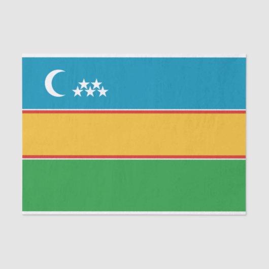Vlag van Karakalpakië Tissuepapier (Voorkant)