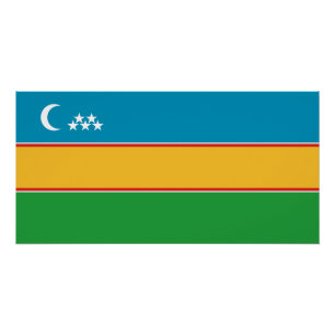 Vlag van Karakalpakkistan Perfect Poster