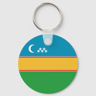 Vlag van Karakalpakkistan Sleutelhanger