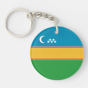 Vlag van Karakalpakkistan Sleutelhanger