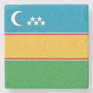 Vlag van Karakalpakkistan Stenen Onderzetter