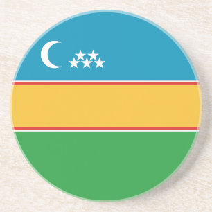Vlag van Karakalpakkistan Zandsteen Onderzetter