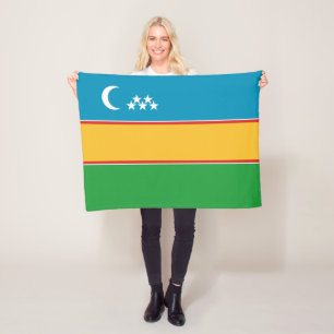 Vlag van Karakalpakstan Fleece Deken
