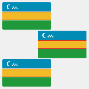 Vlag van Karakalpakstan Labels