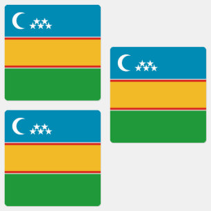 Vlag van Karakalpakstan Labels