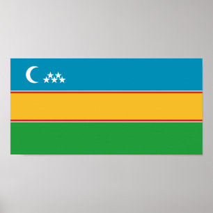 Vlag van Karakalpakstan Poster