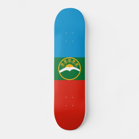 Vlag van Karatsjaj-Tsjerkessië Skateboard (Voorkant)