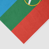 Vlag van Karatsjaj-Tsjerkessië Tissuepapier (Detail)