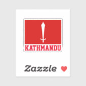 Vlag van Kathmandu, Nepal Sticker (Vel)
