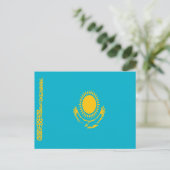 Vlag van Kazachstan Briefkaart (Staand voorkant)