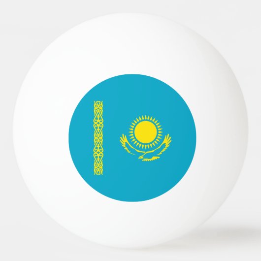 Vlag van Kazachstan Pingpongballen (Voorkant)