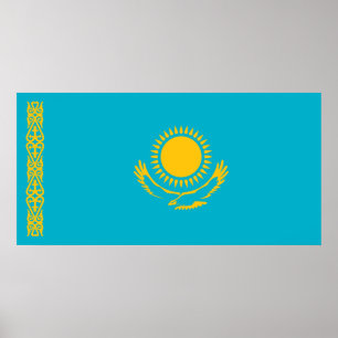 Vlag van Kazachstan Poster