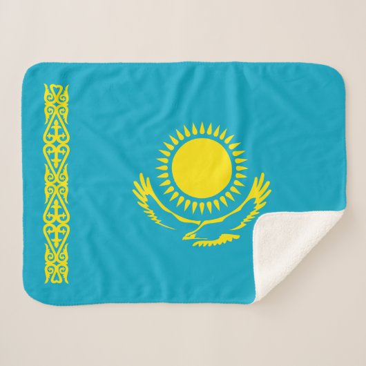 Vlag van Kazachstan Sherpa Deken (Voorkant (horizontaal))