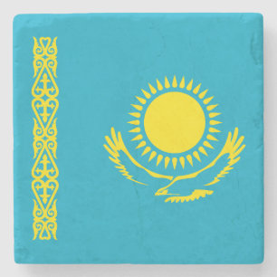 Vlag van Kazachstan Stenen Onderzetter