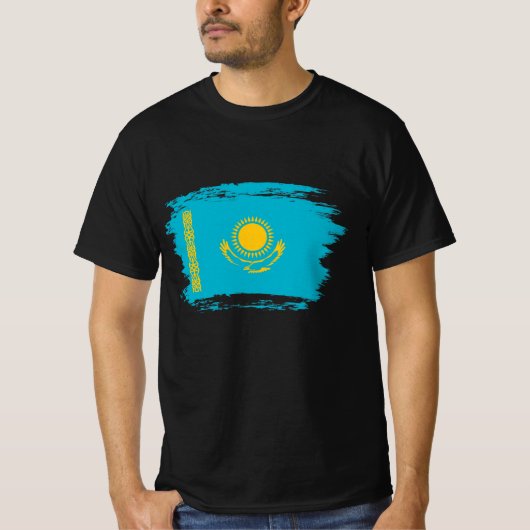 vlag van Kazachstan T-shirt (Voorkant)
