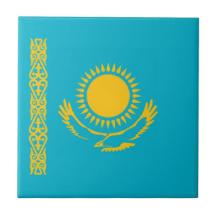 vlag van Kazachstan Tegeltje