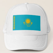 Vlag van Kazachstan Trucker Hat Trucker Pet (Voorkant)