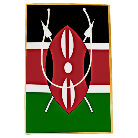 Vlag van Kenia Medium Cadeauzakje (Voorkant)