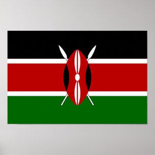 Vlag van Kenia Poster