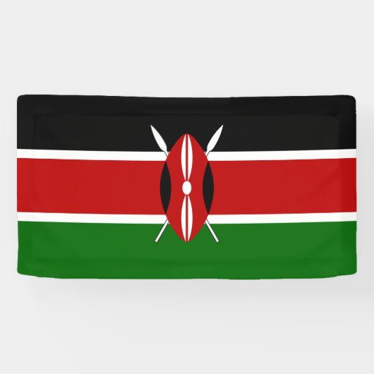 Vlag van Kenia Spandoek (Horizontaal)