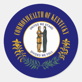 Vlag van Kentucky Vlag van Kentucky Ronde Sticker