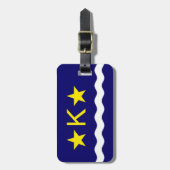 Vlag van Kinshasa, Congo-Bagagelabel Bagagelabel (Voorkant verticaal)