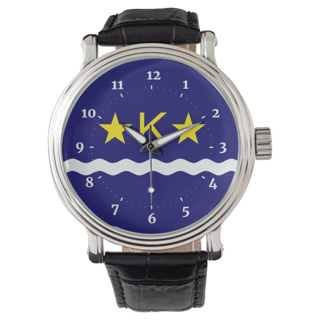 Vlag van Kinshasa, Congo-polshorloge Horloge (Voorkant)