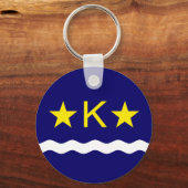 Vlag van Kinshasa, Congo-Sleutelhanger Sleutelhanger (Voorkant)