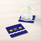 Vlag van Kinshasa, Congo Square Paper Onderzetter (Insitu)