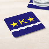 Vlag van Kinshasa, Congo Square Paper Onderzetter (Schuin)