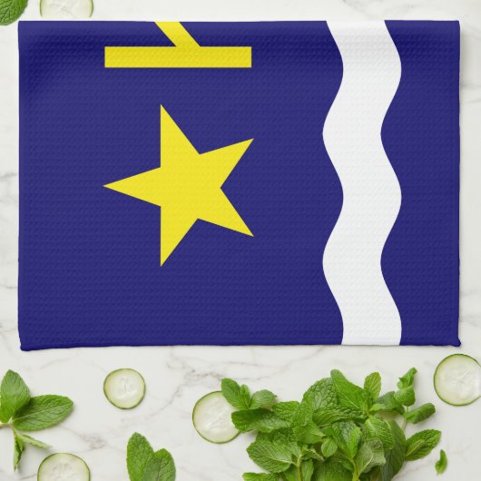 Vlag van Kinshasa, Congo Towel Theedoek (Gevouwen)