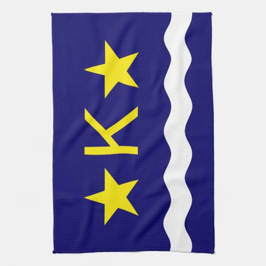 Vlag van Kinshasa, Congo Towel Theedoek (Verticaal)