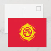 Vlag van Kirgizië Briefkaart (Voorkant / Achterkant)