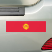 Vlag van Kirgizië Bumpersticker (Op auto)