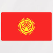 Vlag van Kirgizië Labels (Design 1)