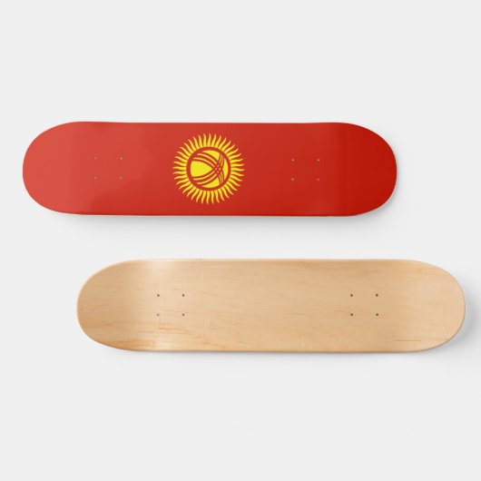 Vlag van Kirgizië Skateboard (Horizontaal)