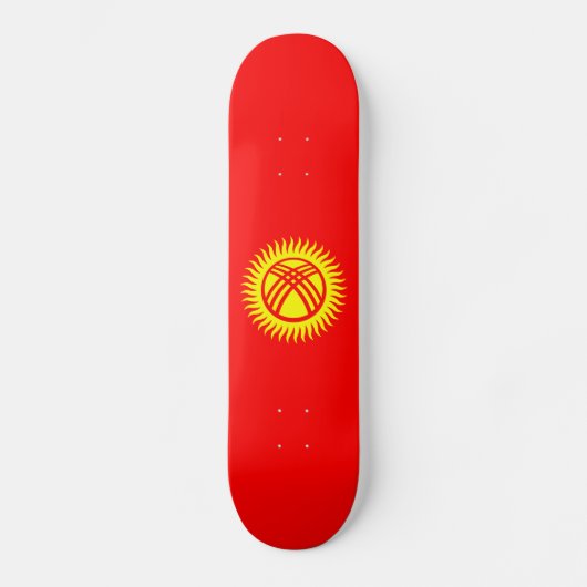 Vlag van Kirgizië Skateboard (Voorkant)