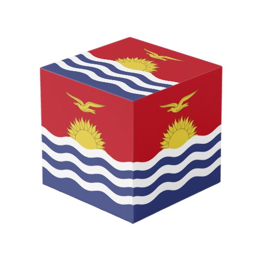 vlag van Kiribati Kubus (Voorkant hoekig)
