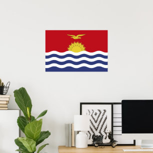 vlag van Kiribati Poster