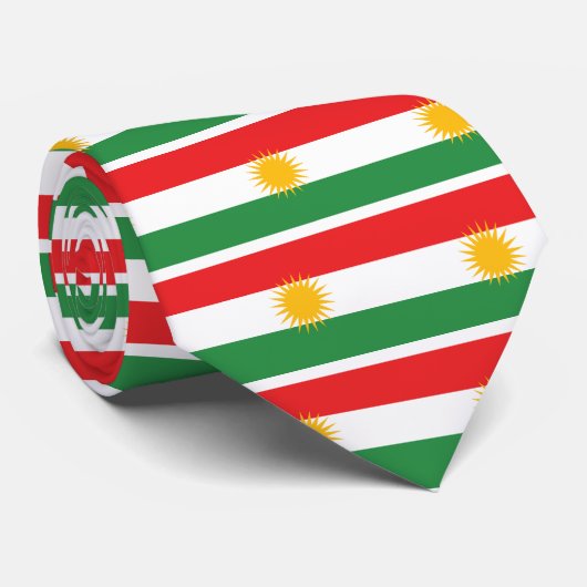 vlag van Koerdistan; Koerden; Koerdisch Stropdas (Opgerold)