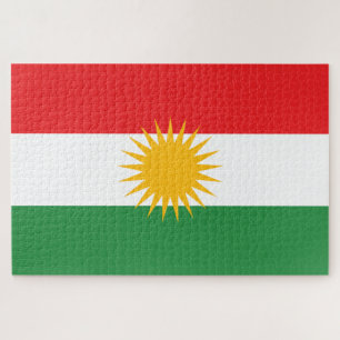 Vlag van Koerdistan Legpuzzel