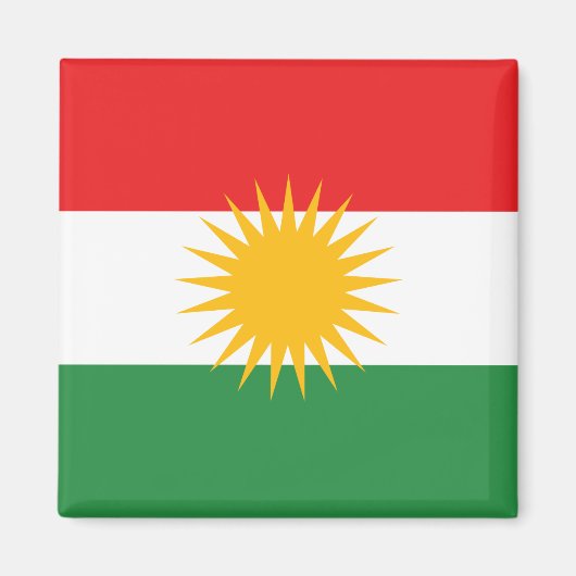 Vlag van Koerdistan Magneet (Voorkant)