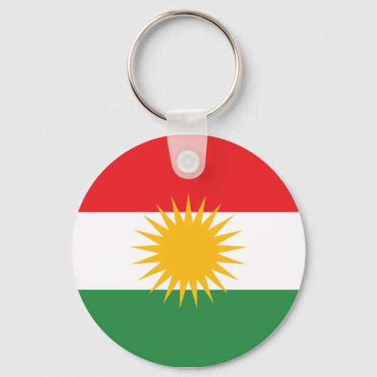 Vlag van Koerdistan Sleutelhanger (Voorkant)