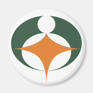 Vlag van Koga, Shiga, Japan Magneet