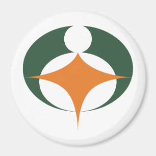 Vlag van Koga, Shiga, Japan Magneet