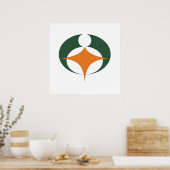 Vlag van Koga, Shiga, Japan Poster (Keuken)