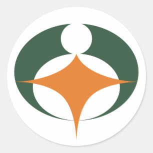 Vlag van Koga, Shiga, Japan Ronde Sticker